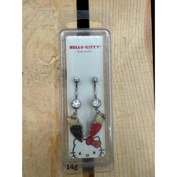 Hello Kitty “Best Friends” 14-Gauge Belly Button Ring - Picture 1 of 9